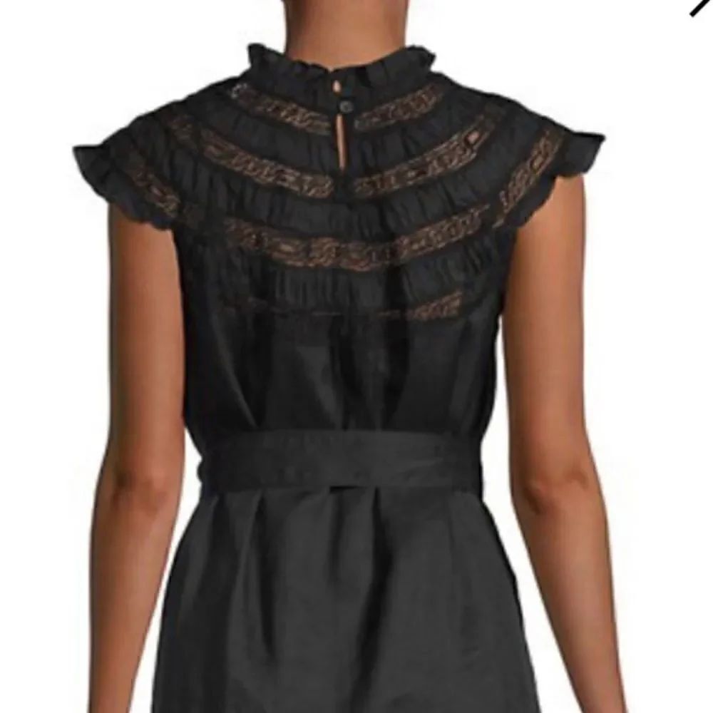 Frame Lace Inset Mini Dress Large NWT $258 - Picture 8 of 11